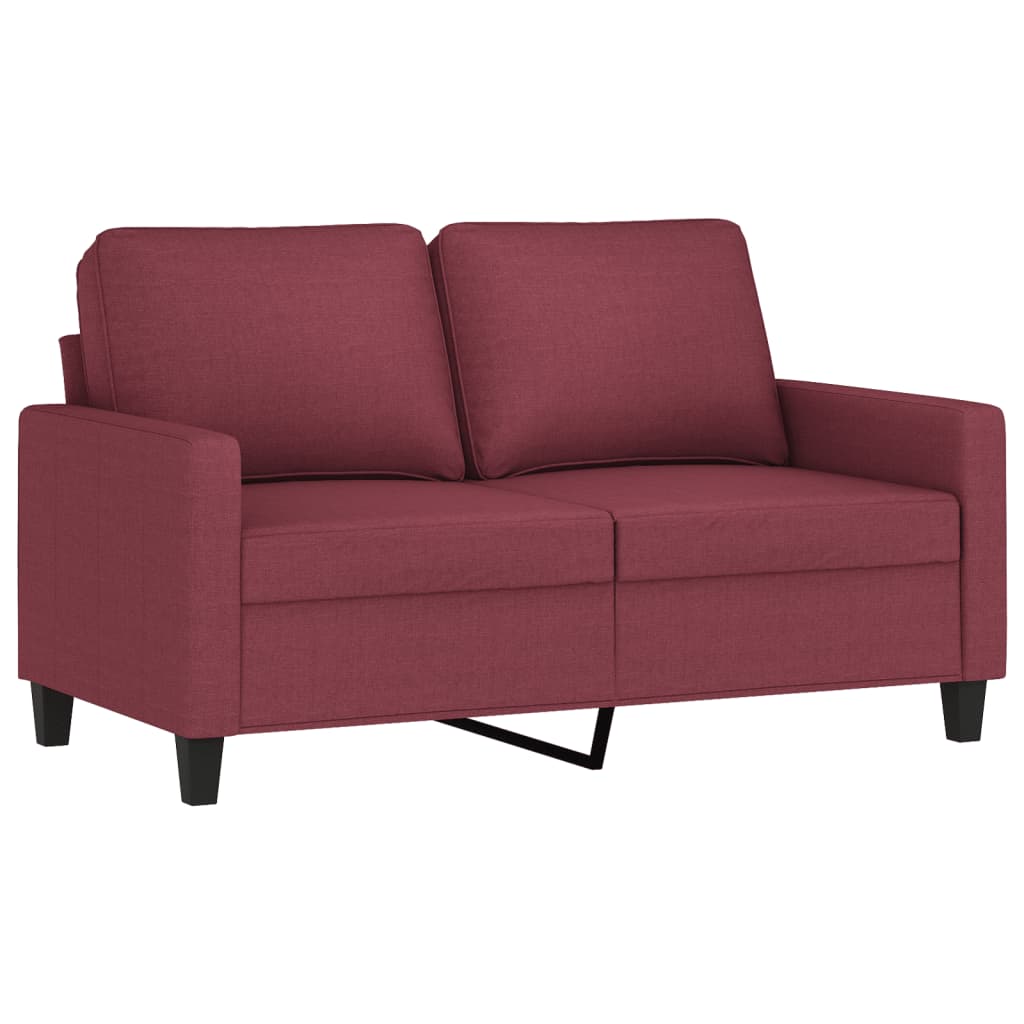 2-Sitzer-Sofa Weinrot 120 cm Stoff