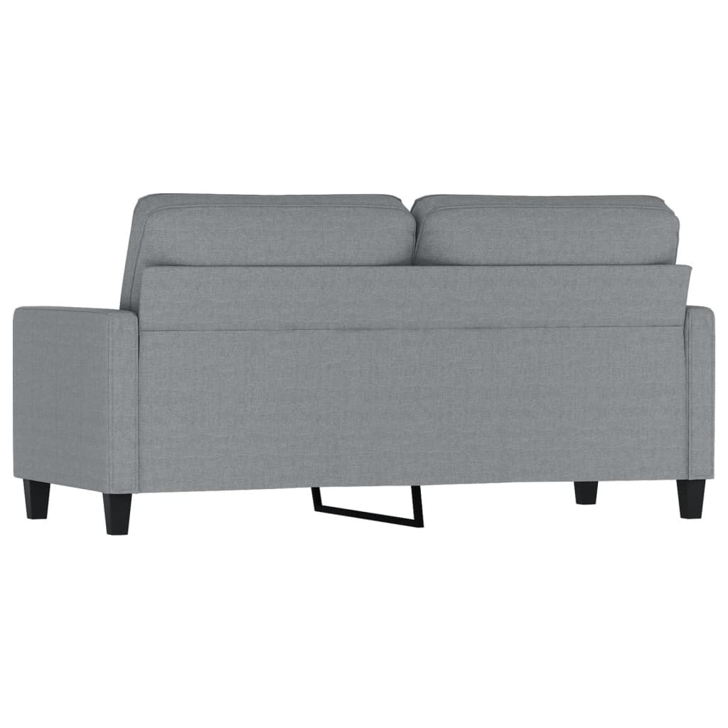 2-Sitzer-Sofa Hellgrau 140 cm Stoff