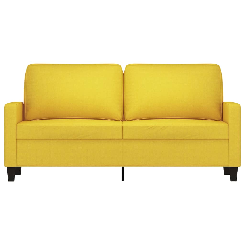 2-Sitzer-Sofa Hellgelb 140 cm Stoff