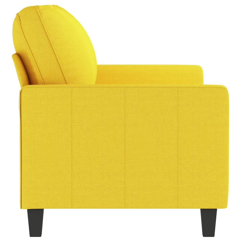 Canapé 2 places tissu jaune clair 140 cm