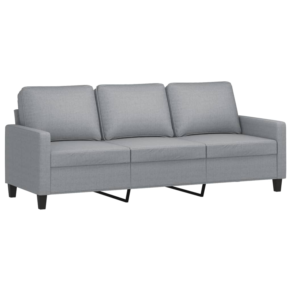 3-Sitzer-Sofa Hellgrau 180 cm Stoff