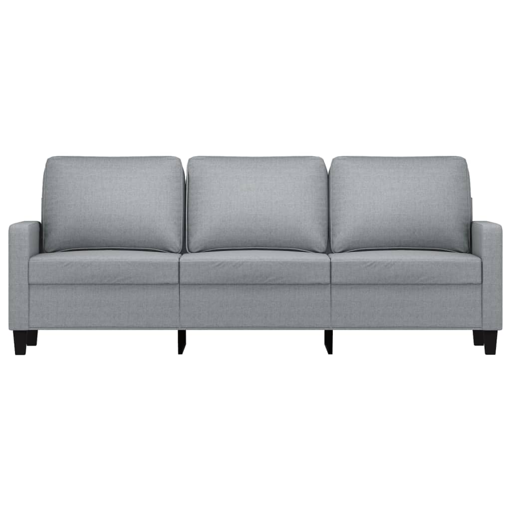 3-Sitzer-Sofa Hellgrau 180 cm Stoff