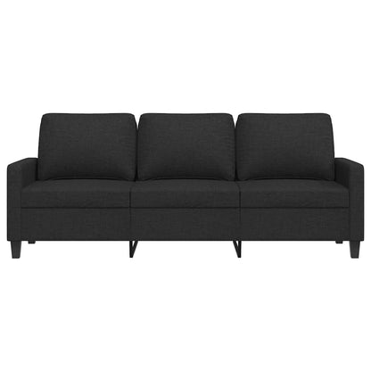 3-Sitzer-Sofa Schwarz 180 cm Stoff