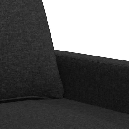 3-Sitzer-Sofa Schwarz 180 cm Stoff