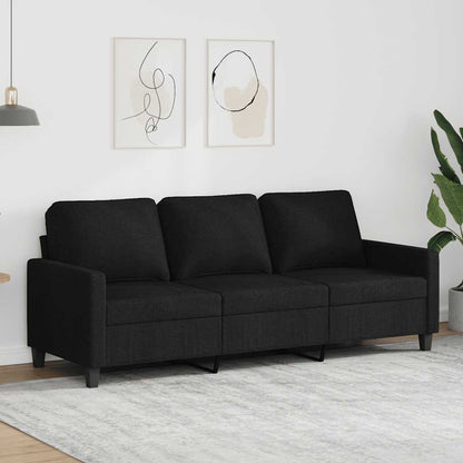 3-Sitzer-Sofa Schwarz 180 cm Stoff