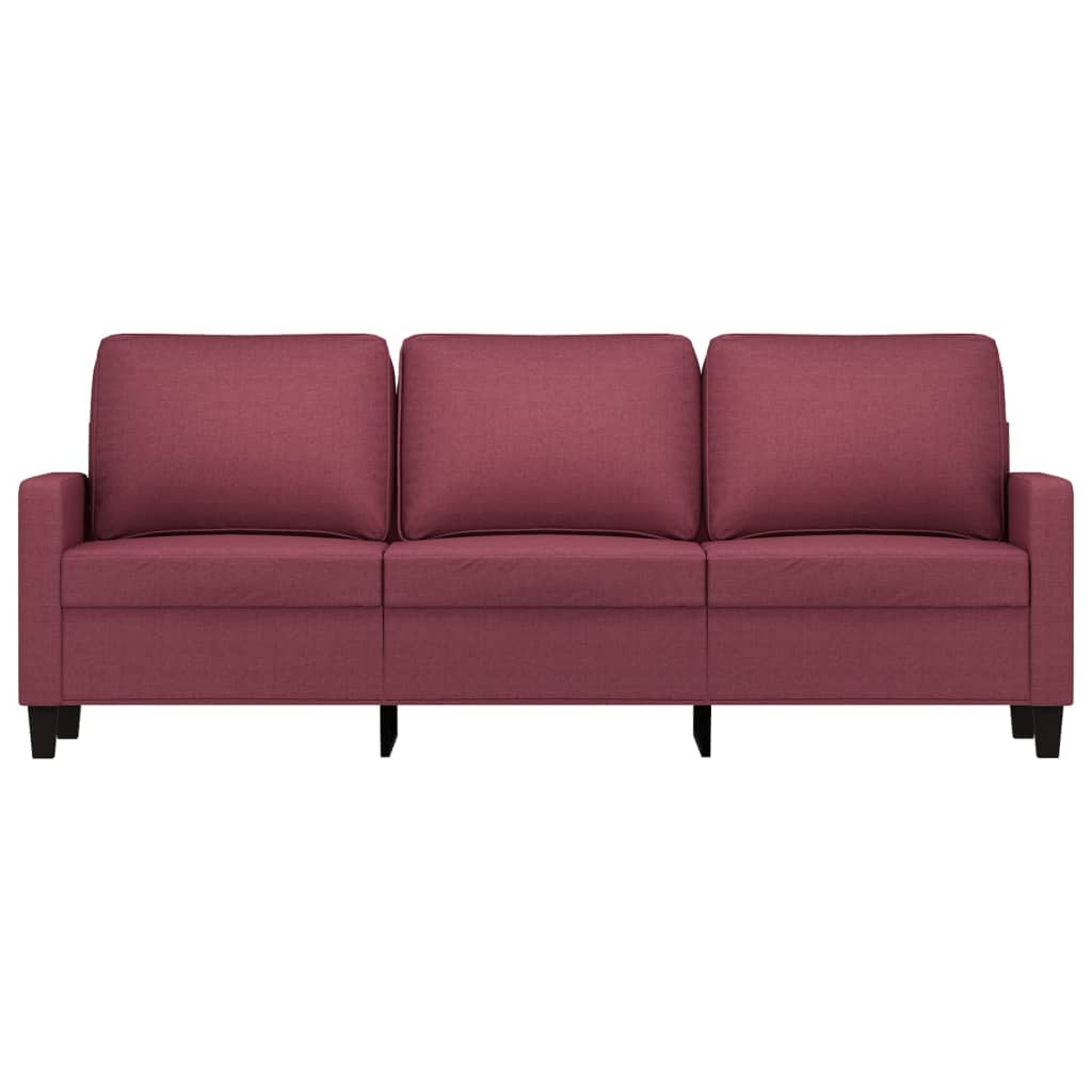 3-Sitzer-Sofa Weinrot 180 cm Stoff