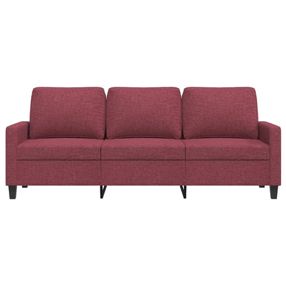 3-Sitzer-Sofa Weinrot 180 cm Stoff