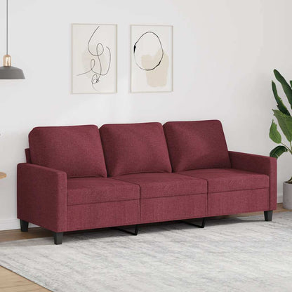 3-Sitzer-Sofa Weinrot 180 cm Stoff
