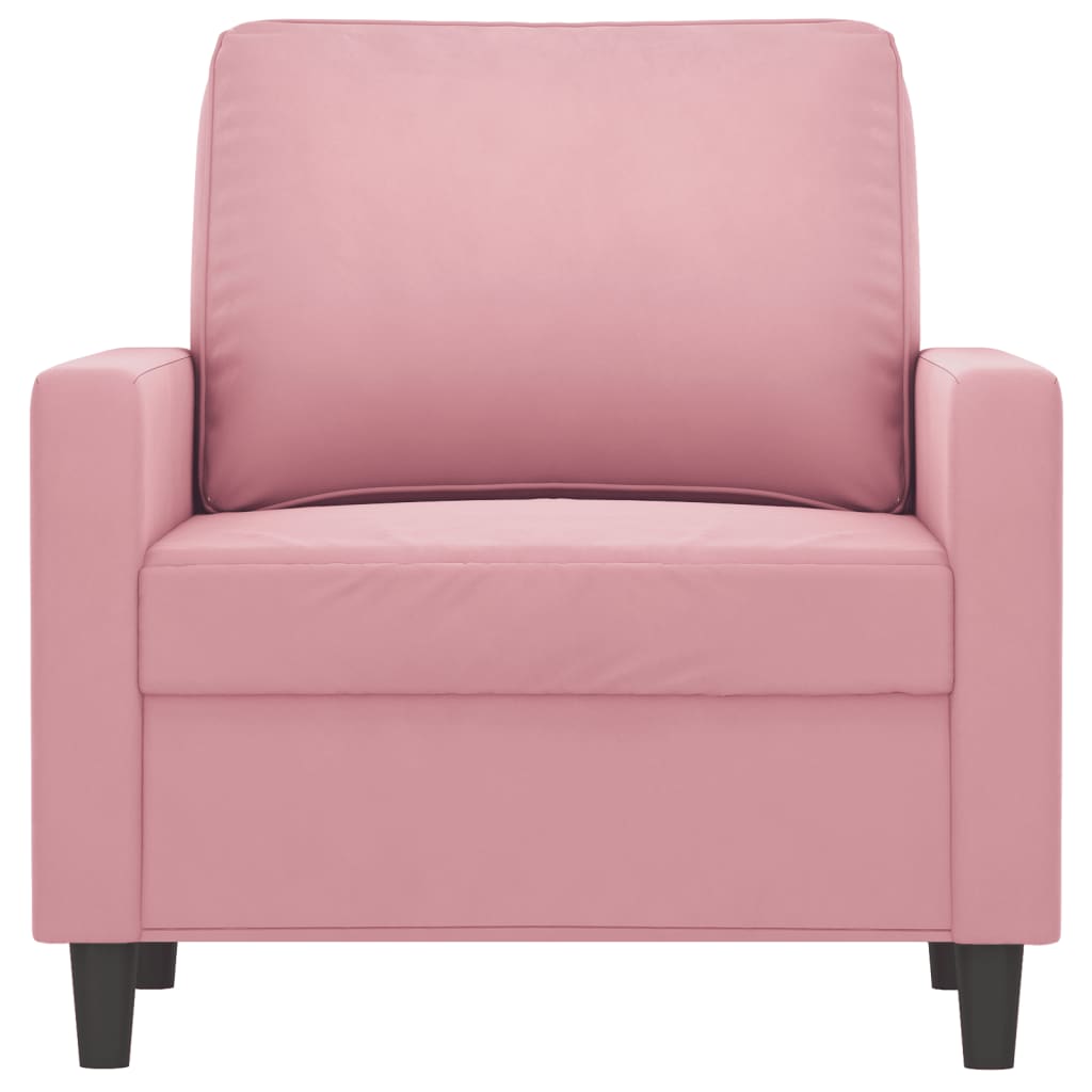 Fauteuil rose 60 cm velours