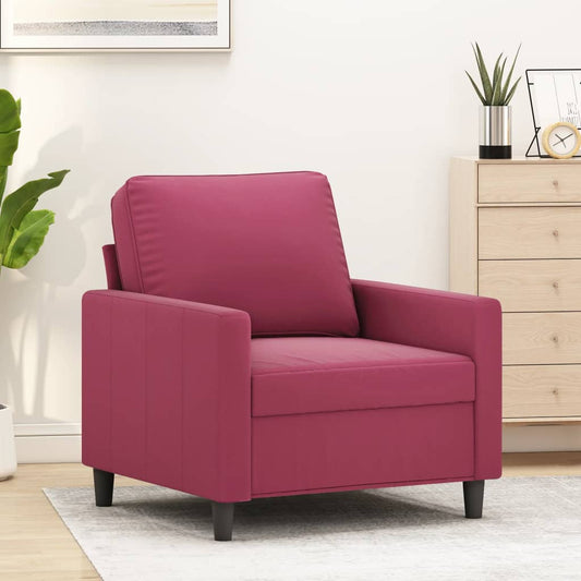 Fauteuil bordeaux 60 cm velours