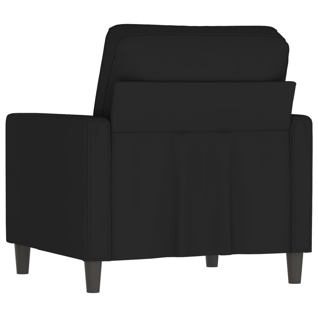 Fauteuil en velours noir 60 cm