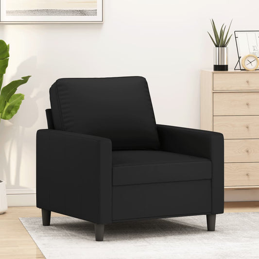 Fauteuil en velours noir 60 cm