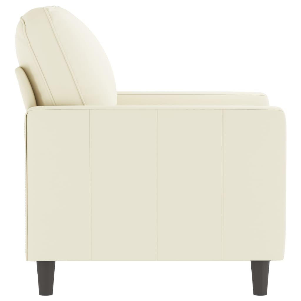 Fauteuil crème 60 cm velours