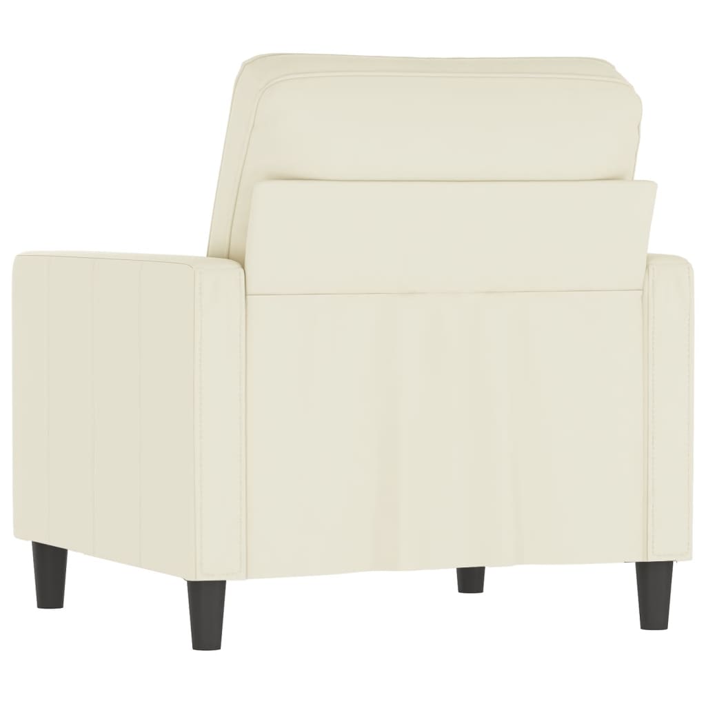 Fauteuil crème 60 cm velours