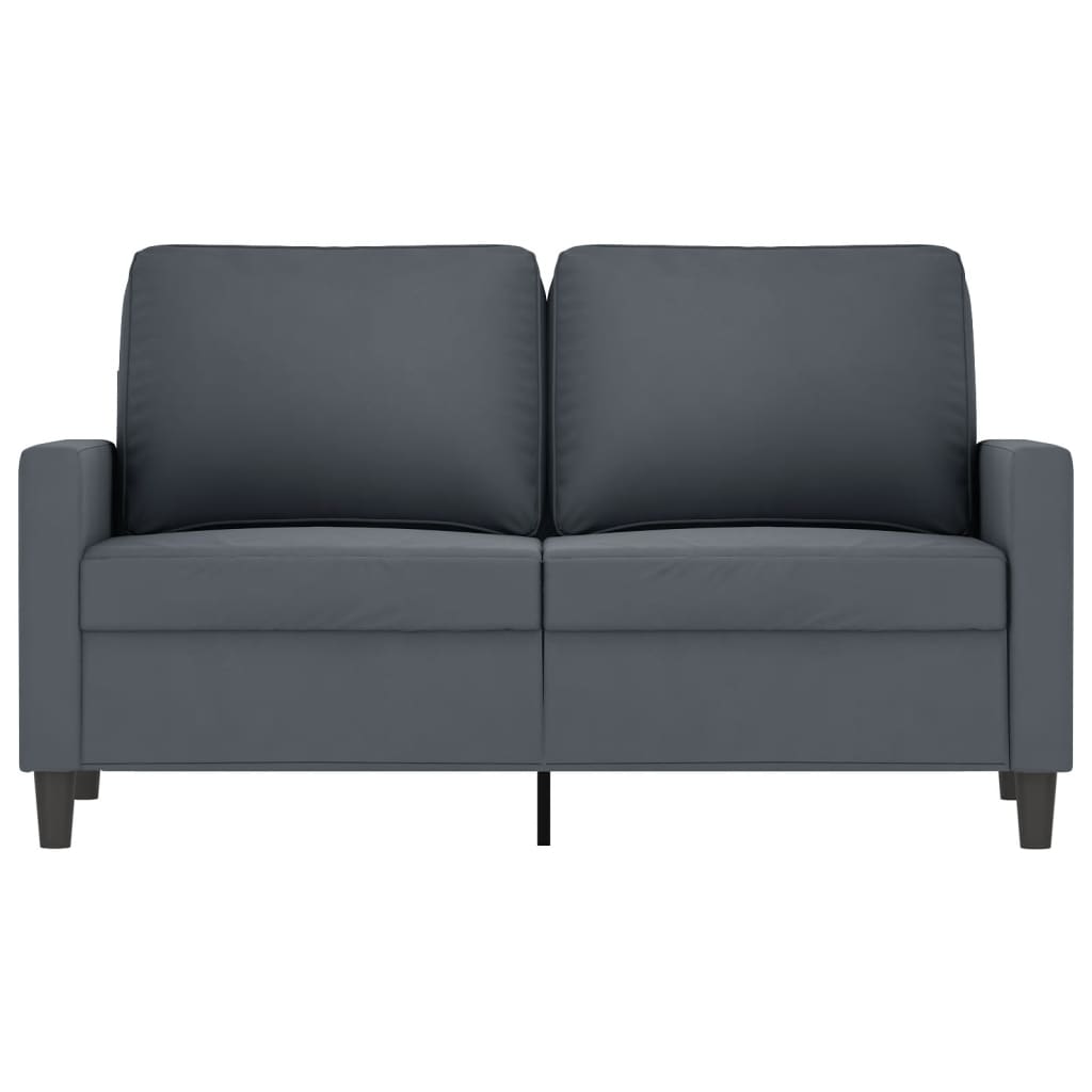 2-Sitzer-Sofa Dunkelgrau 120 cm Samt