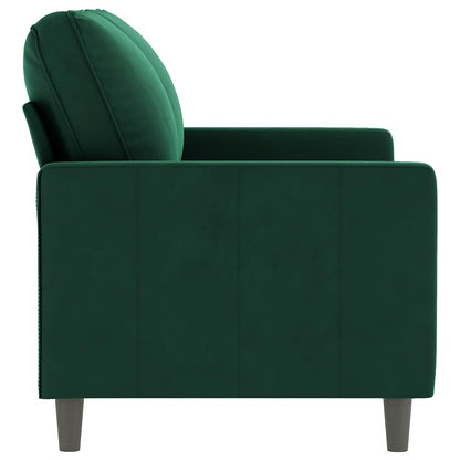 2-Sitzer-Sofa Dunkelgrün 120 cm Samt