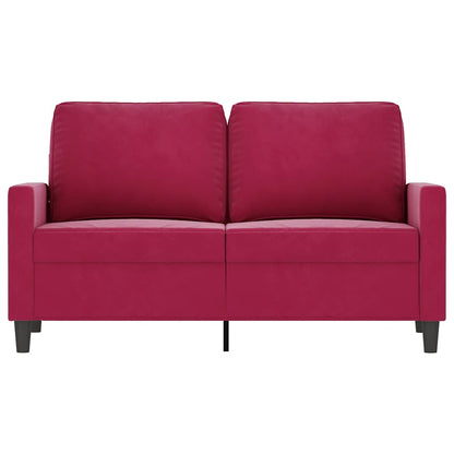 2-Sitzer-Sofa Weinrot 120 cm Samt