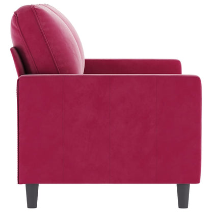 2-Sitzer-Sofa Weinrot 120 cm Samt