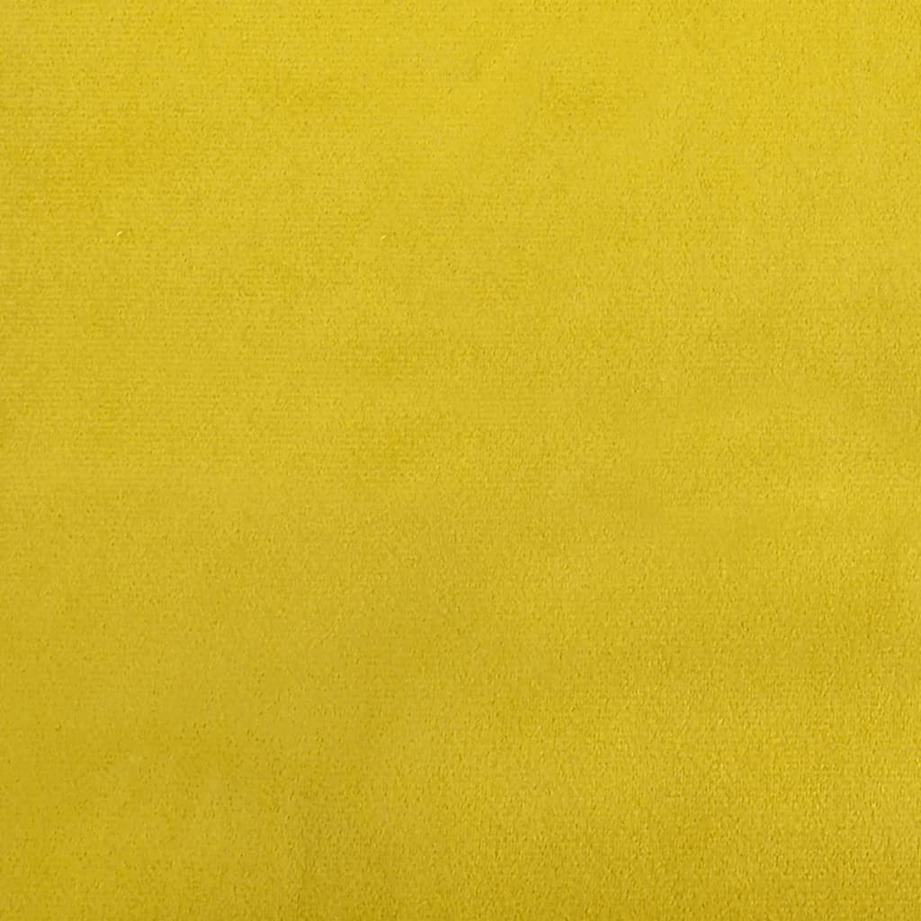 Canapé 2 places jaune 120 cm velours