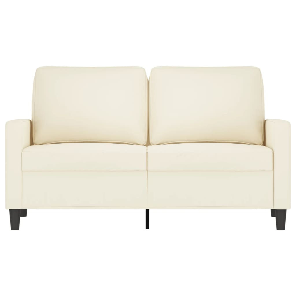 2-Sitzer-Sofa Creme 120 cm Samt