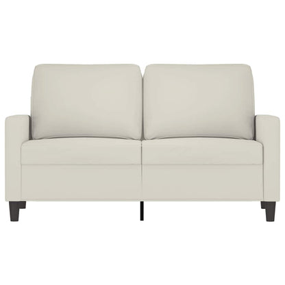 2-Sitzer-Sofa Creme 120 cm Samt