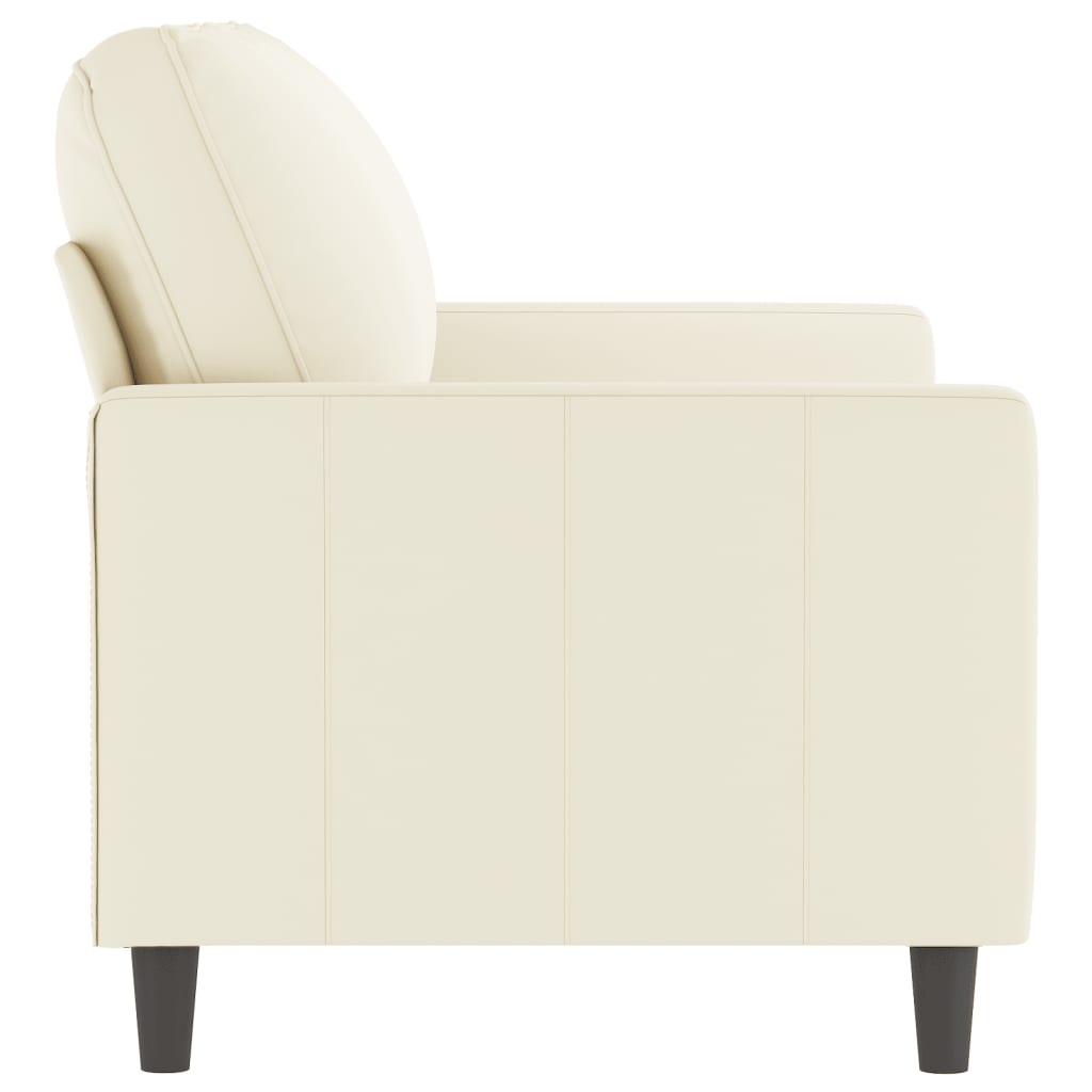 2-Sitzer-Sofa Creme 120 cm Samt