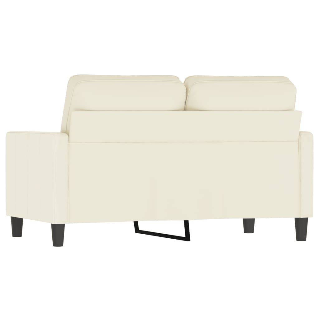 2-Sitzer-Sofa Creme 120 cm Samt