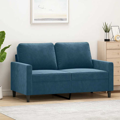 2-Sitzer-Sofa Blau 120 cm Samt