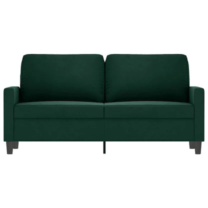 2-Sitzer-Sofa Dunkelgrün 140 cm Samt