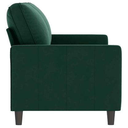 2-Sitzer-Sofa Dunkelgrün 140 cm Samt