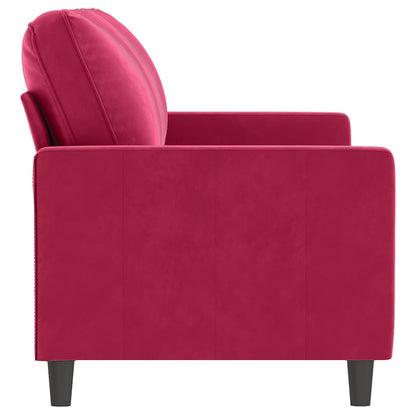2-Sitzer-Sofa Weinrot 140 cm Samt