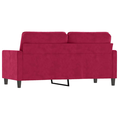 2-Sitzer-Sofa Weinrot 140 cm Samt