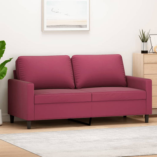 2-Sitzer-Sofa Weinrot 140 cm Samt