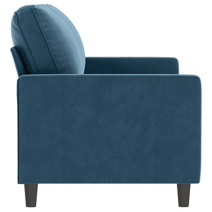 2-Sitzer-Sofa Blau 140 cm Samt