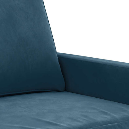 2-Sitzer-Sofa Blau 140 cm Samt