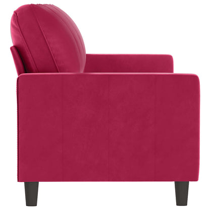 3-Sitzer-Sofa Weinrot 180 cm Samt