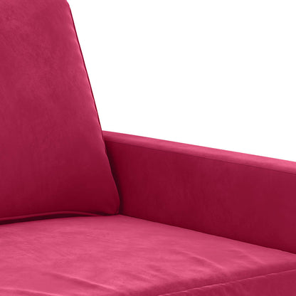 3-Sitzer-Sofa Weinrot 180 cm Samt