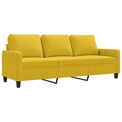 3-Sitzer-Sofa Gelb 180 cm Samt