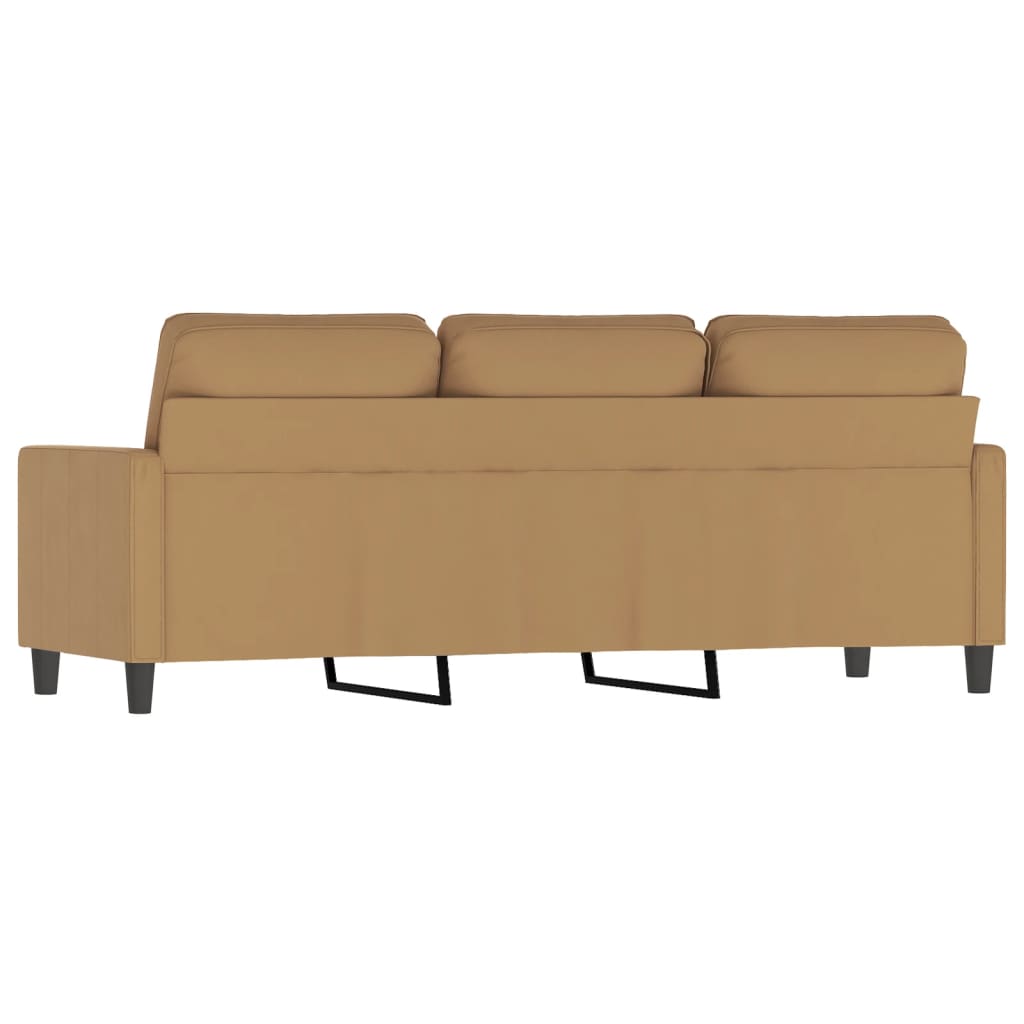 3-Sitzer-Sofa Braun 180 cm Samt