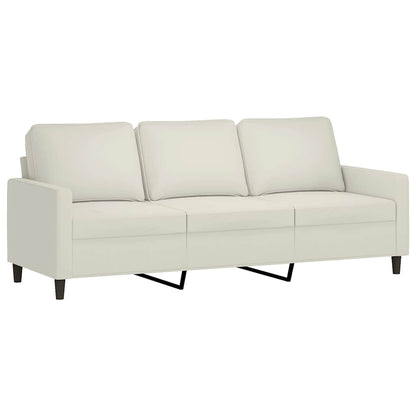 3-Sitzer-Sofa Creme 180 cm Samt