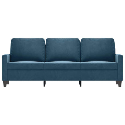 3-Sitzer-Sofa Blau 180 cm Samt