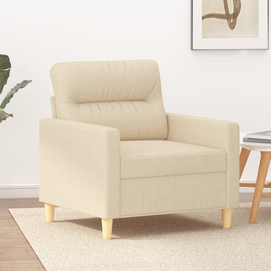 Canapé fauteuil crème 60 cm tissu