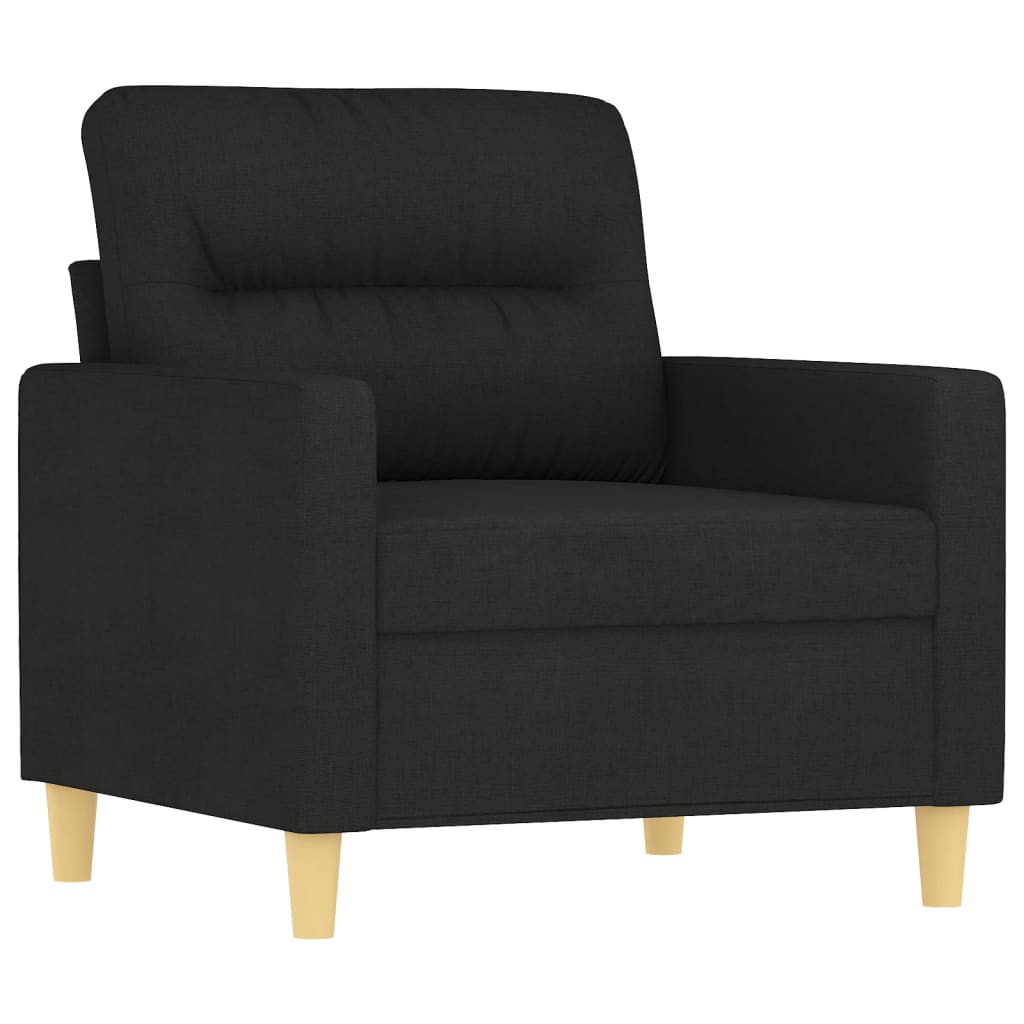 Canapé fauteuil noir 60 cm tissu