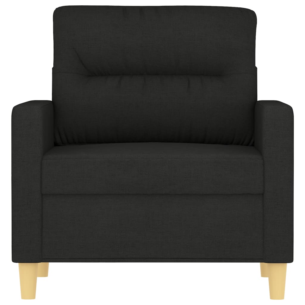 Canapé fauteuil noir 60 cm tissu