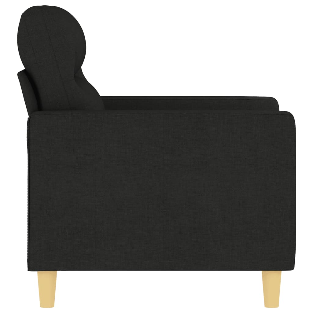 Canapé fauteuil noir 60 cm tissu