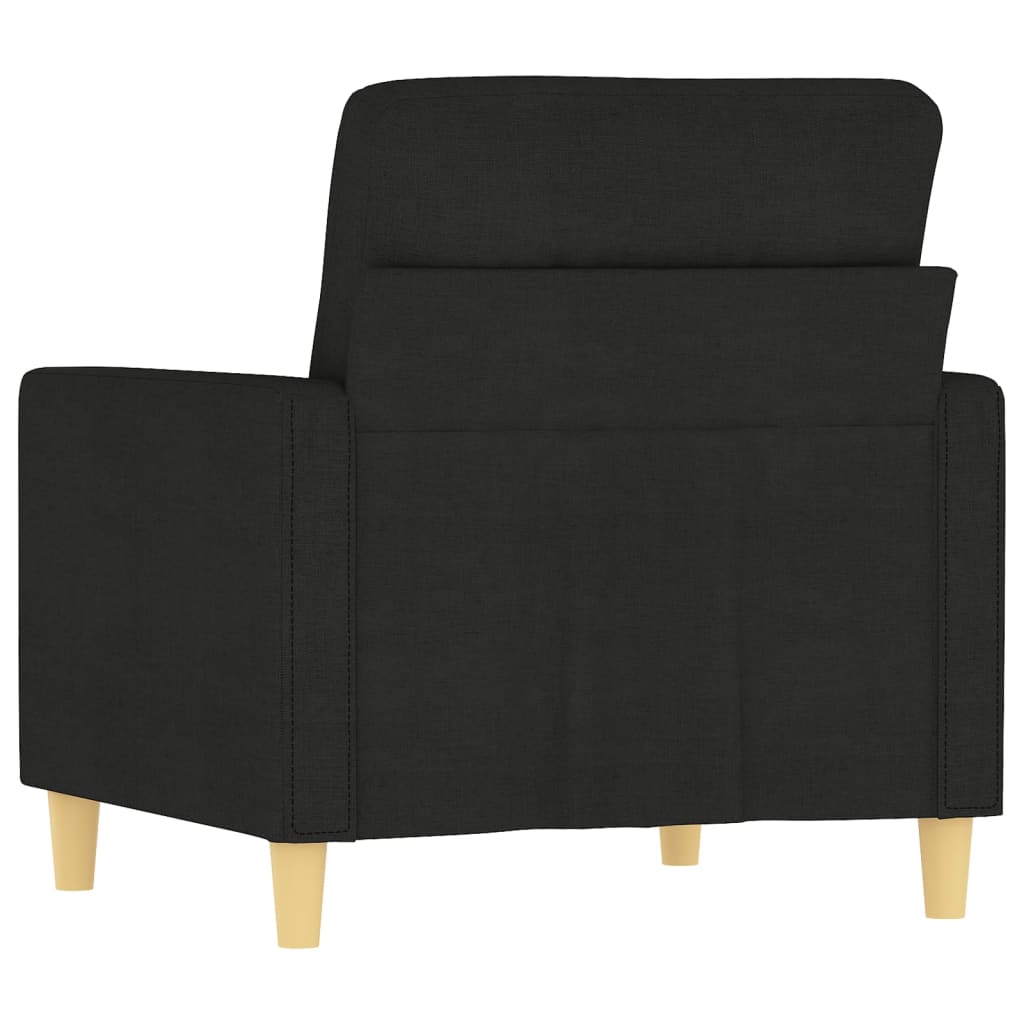 Canapé fauteuil noir 60 cm tissu