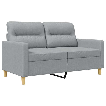 2-Sitzer-Sofa Hellgrau 120 cm Stoff