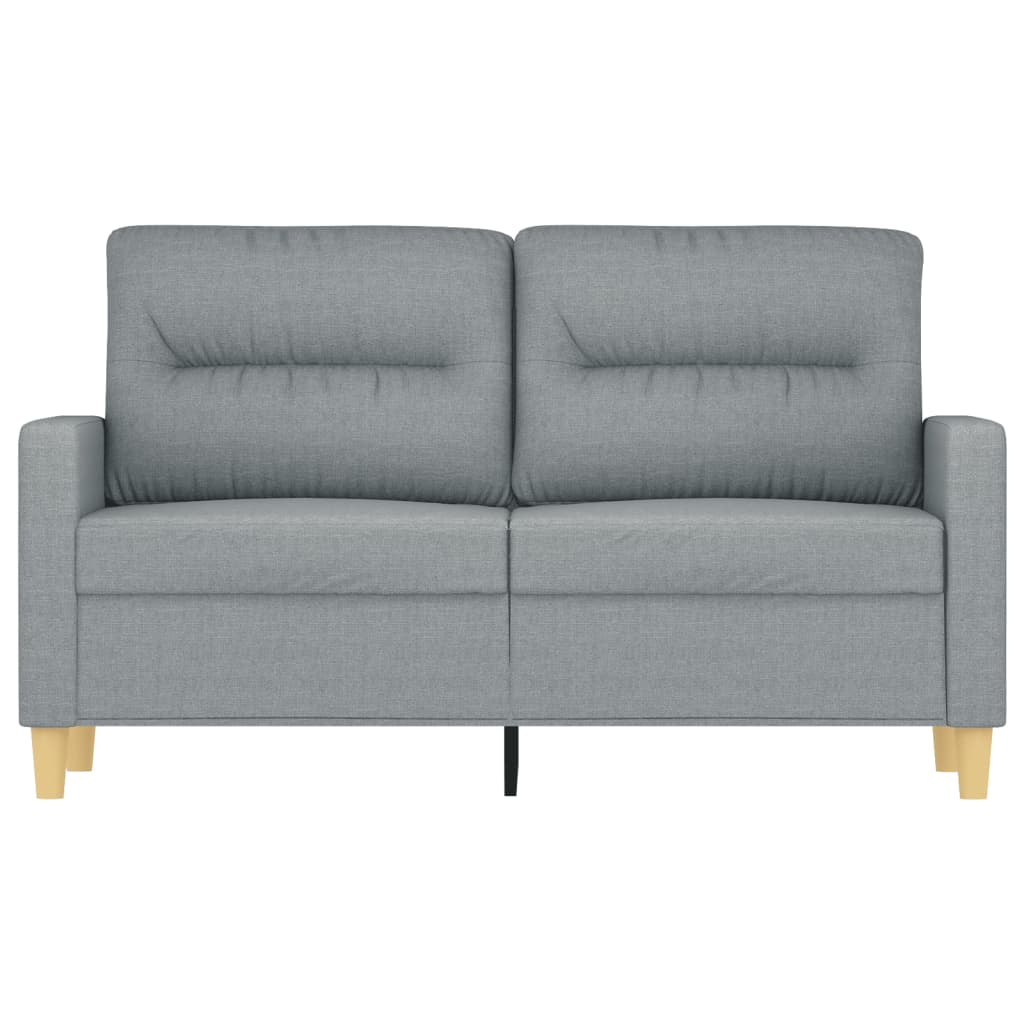 Canapé 2 places tissu gris clair 120 cm