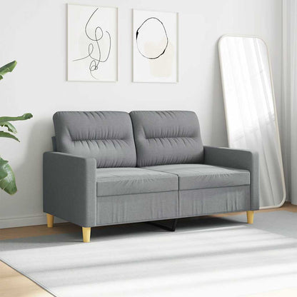 2-Sitzer-Sofa Hellgrau 120 cm Stoff