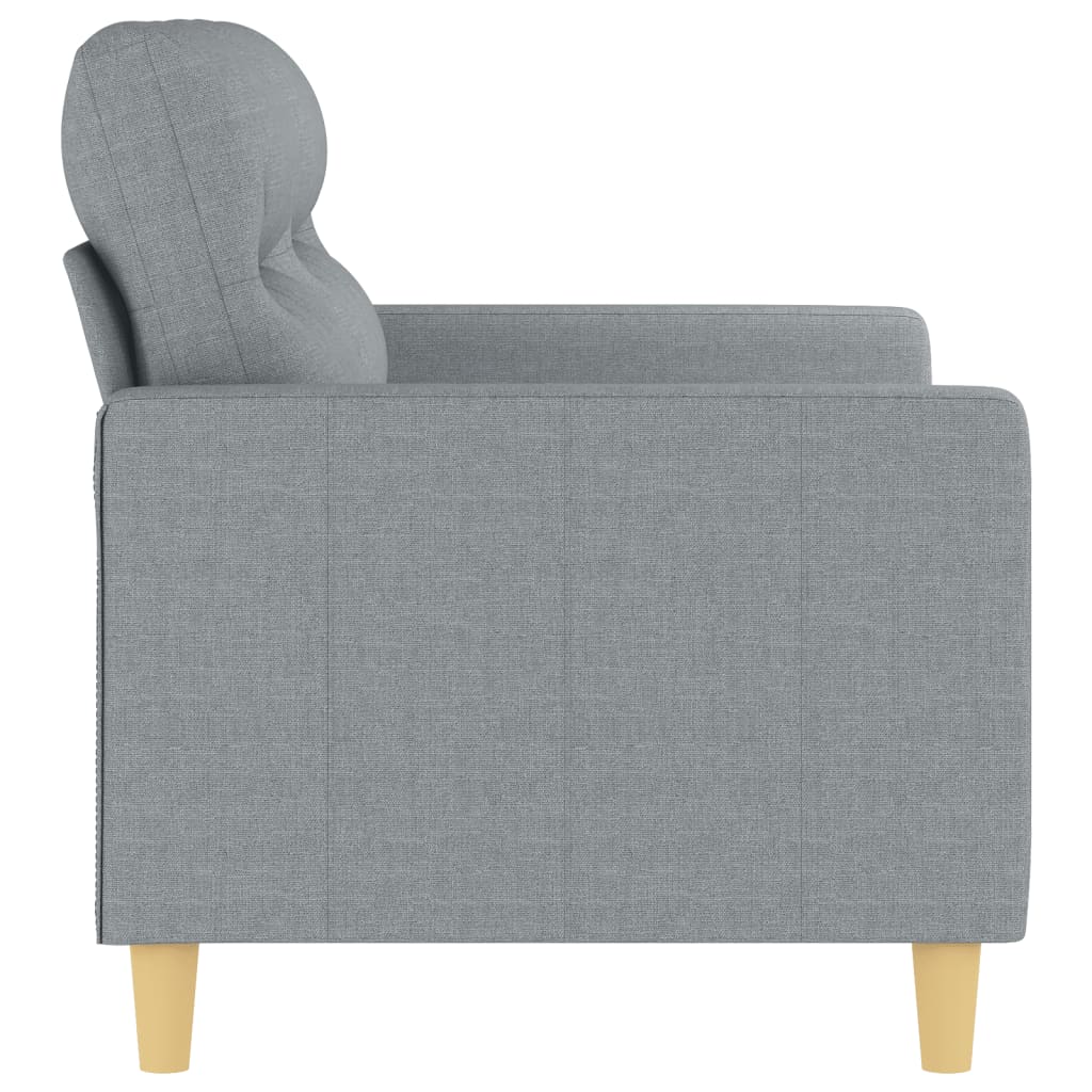 Canapé 2 places tissu gris clair 120 cm